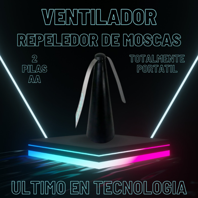 Abanico Repelente De Moscas Pilas