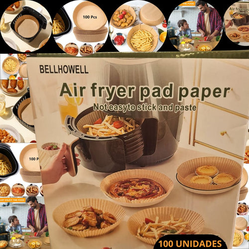 Papel Para Freidora De Aire 20 Cm X 100